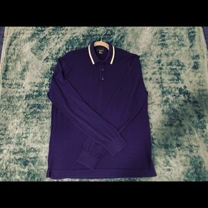 Navy Blue Long Sleeve Polo xl